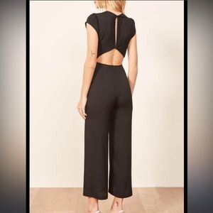 REFORMATION Women’s Size 6 Mayer Jumpsuit Black Open Lowerback Minimalist